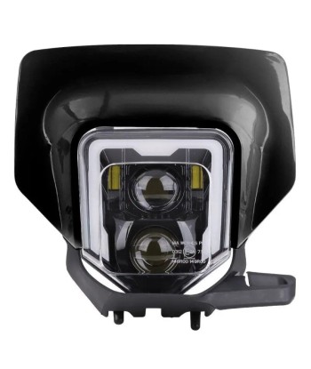 Projecteur LED moto + plaque Enduro Offroad  noir Venez découvrir notre 