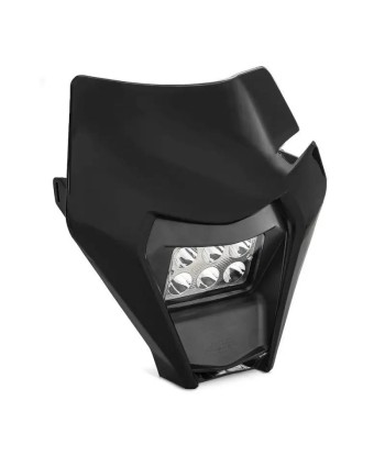 Projecteur LED moto + plaque pour Enduro XDure BK2 carenage Universel noir rembourrage situé sous