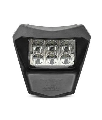 Projecteur LED moto + plaque pour Enduro XDure BK2 carenage Universel noir rembourrage situé sous