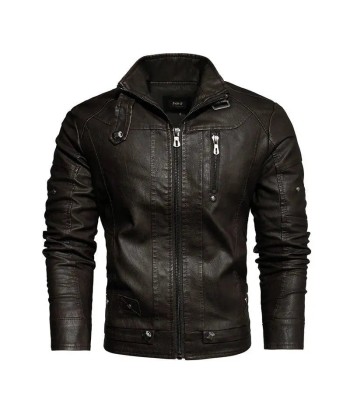 Veste cuir homme style motard Fin de série