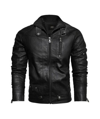 Veste cuir homme style motard Fin de série