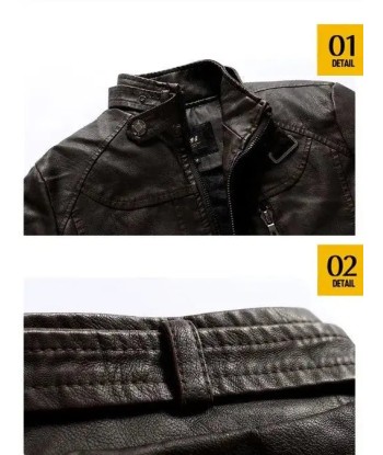 Veste cuir homme style motard Fin de série