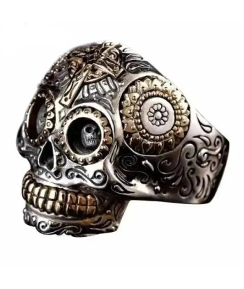 Bague motard - Crâne mexicain en ligne des produits 