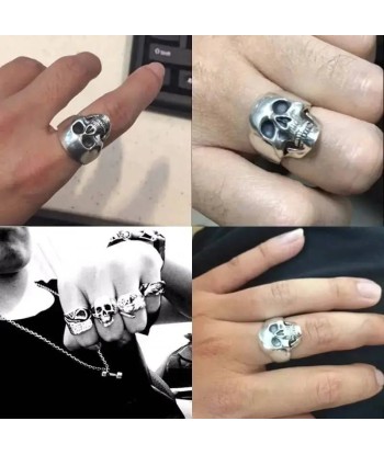 Bague motard tête de mort (argent) Dans la société mordern