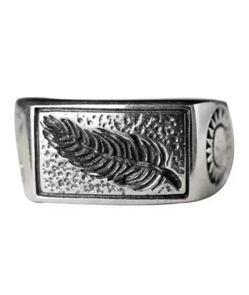 Bague motard - Plume (Argent) En savoir plus