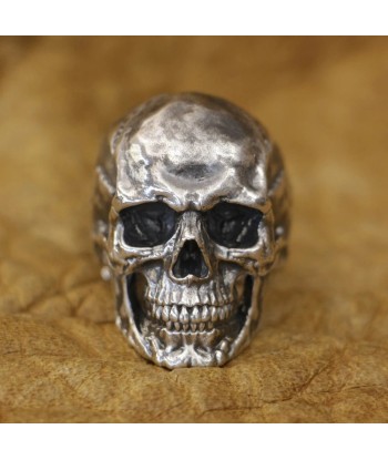 Chevalière motard skull (Argent) des créatures d'habitude