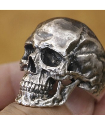 Chevalière motard skull (Argent) des créatures d'habitude