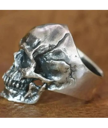 Chevalière motard skull (Argent) des créatures d'habitude