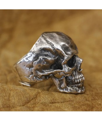 Chevalière motard skull (Argent) des créatures d'habitude