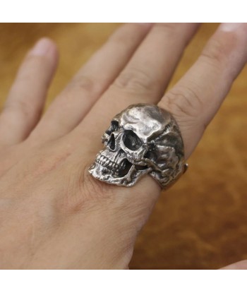 Chevalière motard skull (Argent) des créatures d'habitude