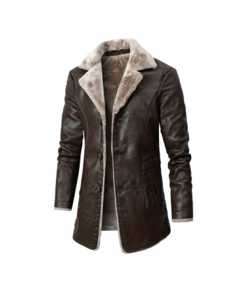 Manteau col fourrure Homme - Marron du meilleur 