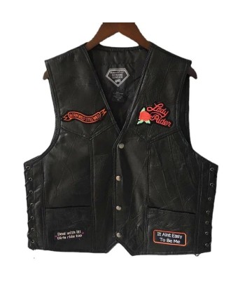 Gilet cuir femme biker le concept de la Pate a emporter 