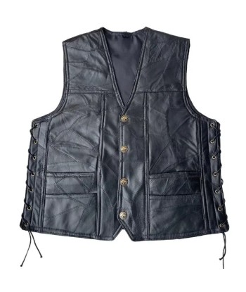 Gilet cuir biker homme - Route 66 Mother Road le concept de la Pate a emporter 