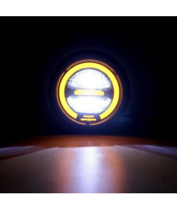 Phare rond moto LED avec clignotant de l' environnement