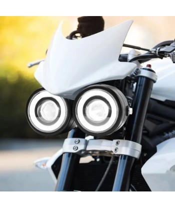 Phare double optique moto LED en ligne des produits 