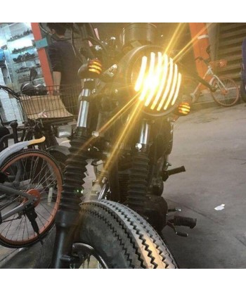 Phare rond moto avec grille Voir les baskets