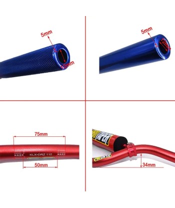 Guidon pro taper - 22mm Rouge Economisez 