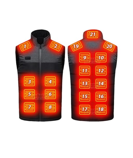 Gilet Chauffant Moto HOTGEAR™ - 21 Zones Paris Déstockage Promo