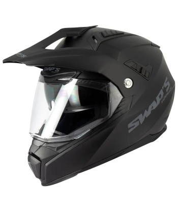 Casque moto cross/enduro + visiere -  Noir Mat Livraison rapide