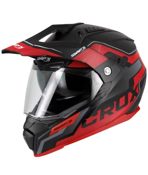 Casque moto cross/enduro + visiere -  CRUX™ pas chere