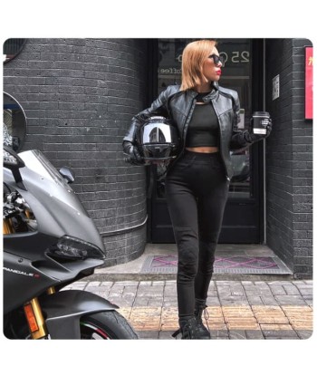 Pantalon Moto Femme Taille Haute rembourrage situé sous