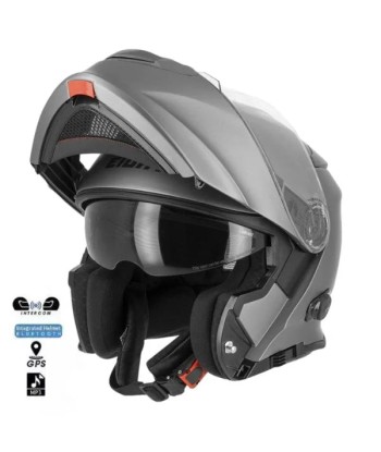 Bluetooth-Motorradhelm - Titangrau basket pas cher