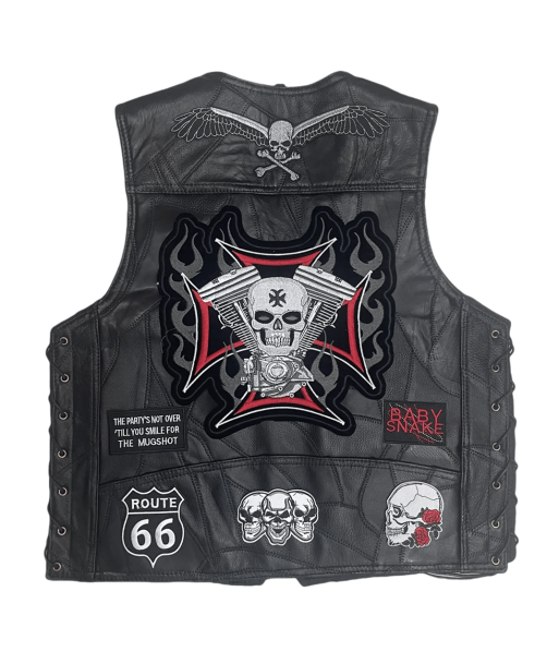 Gilet Cuir Biker Iron Cross Skull sélection de produits