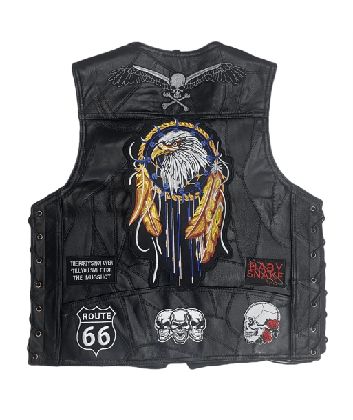 Gilet cuir biker americain - Eagle Dreamcatcher pas cher chine