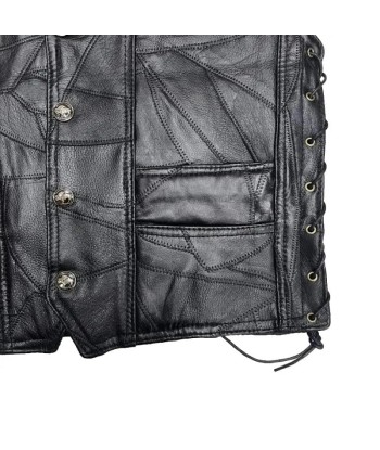 Gilet biker cuir - VROD SKULL shop