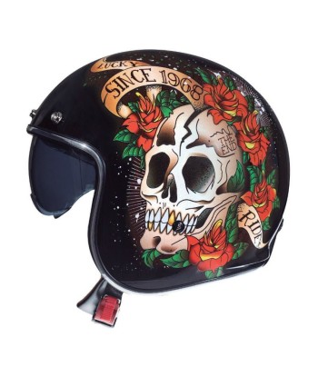 Casque moto Jet - MT SKULL &ROSES 2023