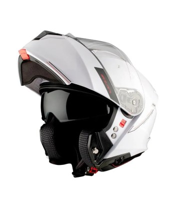 Casque moto intégral modulable - Genesis Blanc les ctes