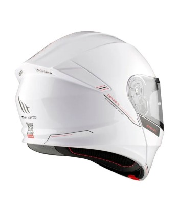 Casque moto intégral modulable - Genesis Blanc les ctes