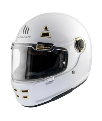 Casque moto vintage | MT JARAMA BLANC NACRE En savoir plus