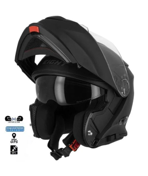 Motorradhelm mit Bluetooth – Mattschwarz Toutes les collections ici