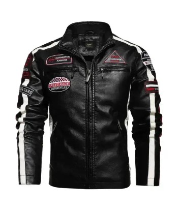 Vintage Biker-Lederjacke - Speed ​​​​RACE Black pas cher chine