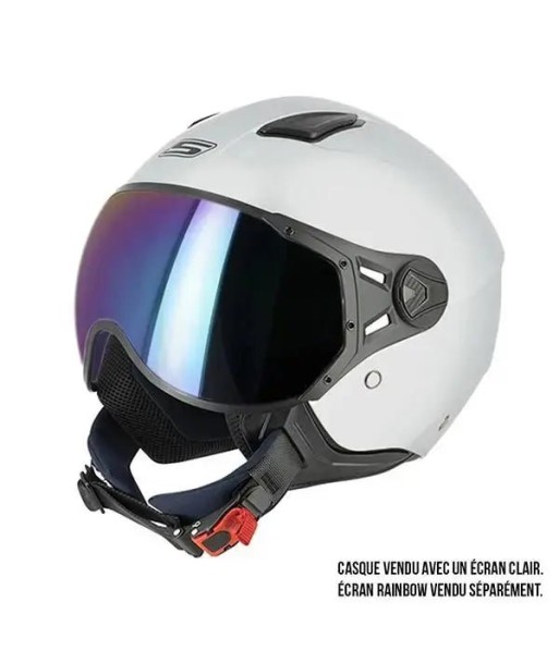 Jet Motorradhelm - Matt Grey Aviator Véritable concentré