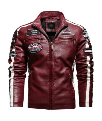 Vintage Motorradjacke aus rotem Leder - Speed ​​​​RACE Profitez des Offres !