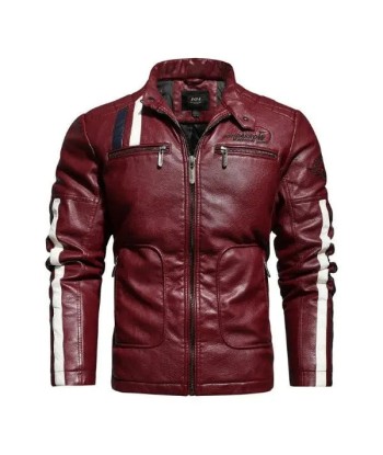 Vintage rote Lederjacke für Herren commande en ligne