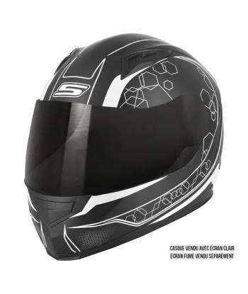 Motorradhelm Schwarz und Weiß Frau - S448 GRAPHIC en ligne des produits 