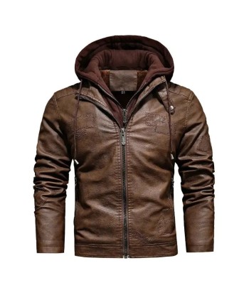 Herren Lederjacke mit Kapuze - KINGS ou a consommer sur place